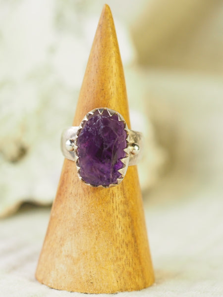 アメジスト原石そのまんまリング – Shanti Riot